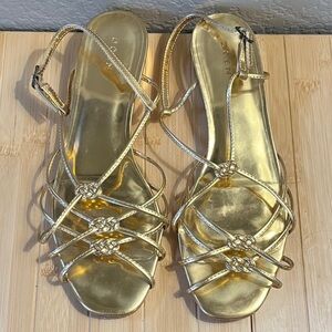 Doen Corsica Sandals - Gold Strappy Sandals size 38